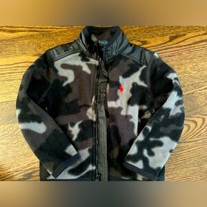 Ralph Lauren grey camo fleece zip up